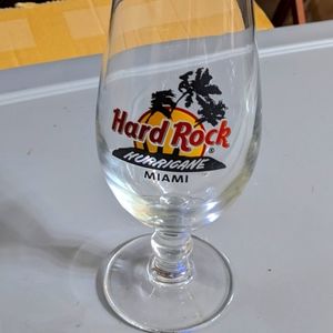Miami Beach Hardrock Cafe Tall Hurricane souvenir Glass